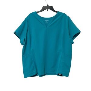 Jaanuu Women’s Teal Scrub Top Size 1X